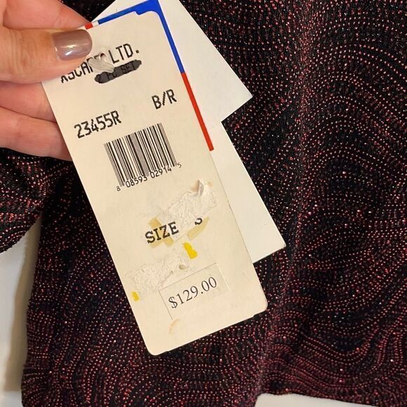 XSCAPE by Joanna Chen. Open Evening Blazer. Size Small Petite.‎ Black/Red - Picture 7 of 9